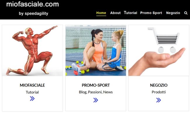 miofasciale.com il nuovo sito di speedagility con tutorial blog negozio